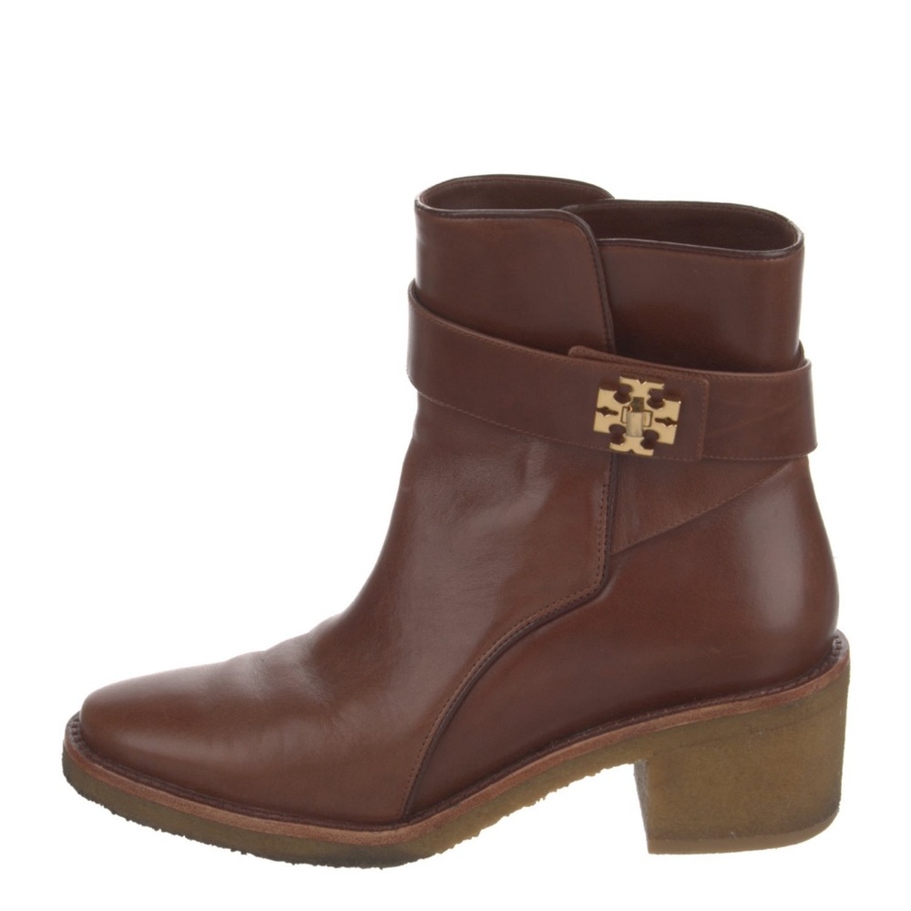 Tory Burch Brown Leather Ankle Boots